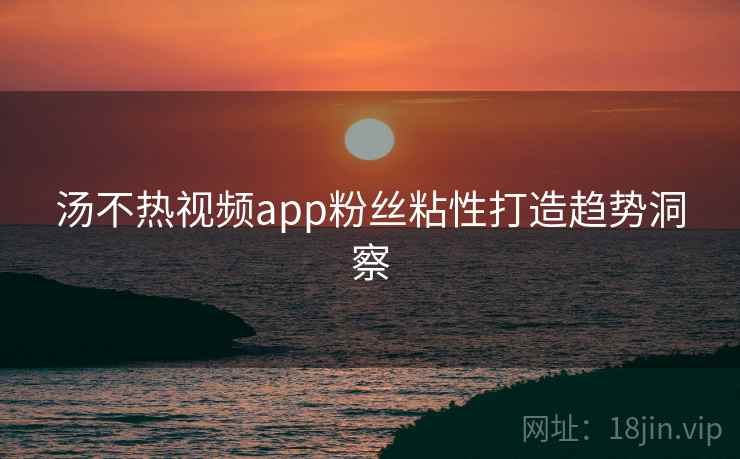 汤不热视频app粉丝粘性打造趋势洞察